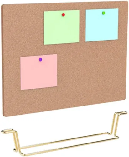 Vista 8 de TOYANDONA Bulletin Board Cork Board with Stand Desktop Bulletin Board Message Memo Picture Board for Home Office School Picture 1