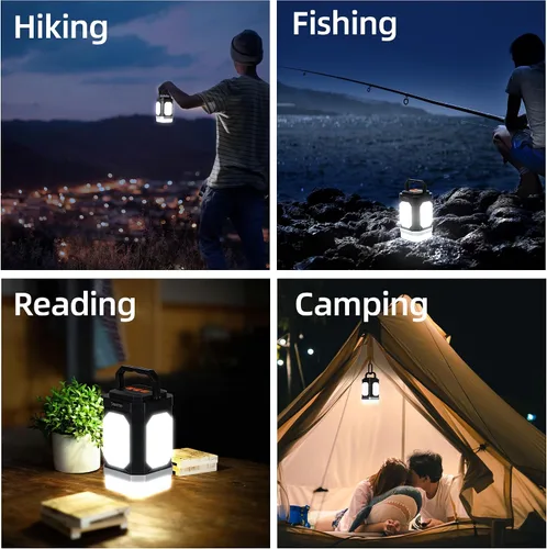Vista 7 de Sinvitron Linterna de campamento recargable: 30,000 mAh luces de campamento portátiles, carga rápida QC3.0, 1000 lúmenes, tiempo de funcionamiento