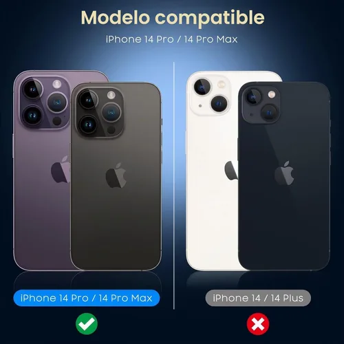 Vista 7 de UniqueMe [Pack de 3 compatible con iPhone 14 Pro Max/iPhone 14 Pro Protector de Lente de Cámara de Vidrio Templado
