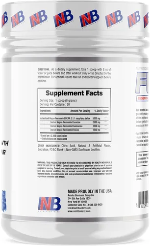 Vista 2 de BCAA en polvo, 0.18 oz de aminoácidos BCAA, bebida de recuperación después del entrenamiento para construcción muscular, recuperación y resistencia