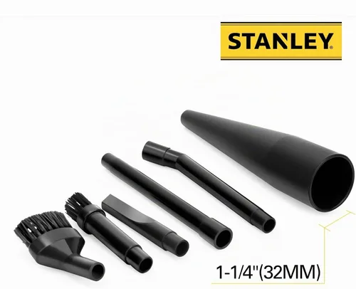 Vista 2 de Stanley 13-1584 Kit de limpieza micro accesorios de vacío para aspiradora húmeda/seca manguera de 1-1/4 pulgadas, paquete de 6