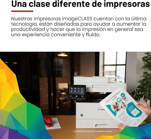 Vista 7 de Canon Color imageCLASS MF665Cdw - Impresora láser dúplex inalámbrica, todo en uno con copiadora, escáner, fax, alimentador automático de documentos