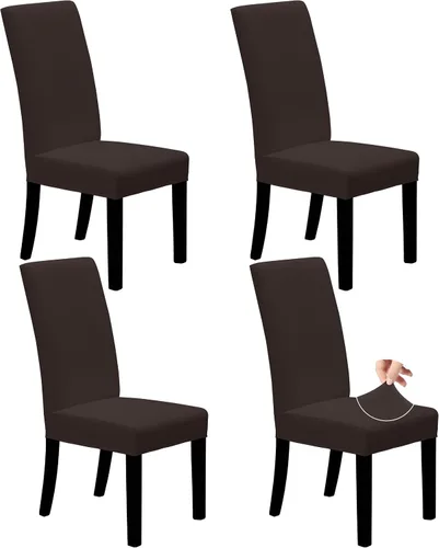 Vista 33 de Easy-Going - Juego de 2 fundas elásticas para sillas de comedor, fundas para sillas de comedor, fundas para sillas Parsons para comedor, ceremonia
