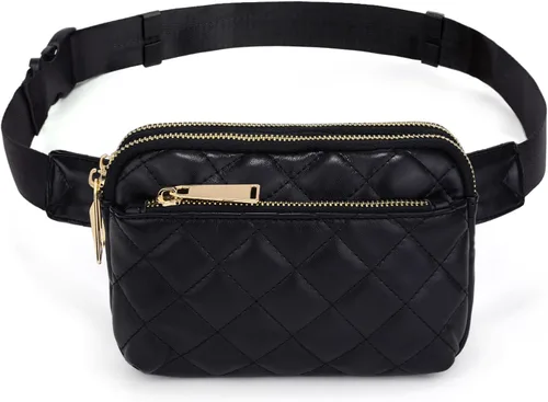 Vista 5 de Riñonera UTO para mujer, de moda, bandolera, bolsa de cinturón, bolsa de pecho, riñonera de cintura, riñonera de cadera, para compras al aire libre