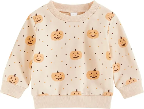 Vista 137 de YINGISFITM Sudadera de manga larga con cuello redondo para bebé, niña, niño, Navidad, suéter de manga larga, ropa de otoño