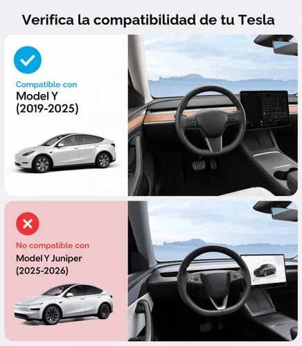 Vista 6 de Wigoo Para Tesla Model Y Accesorios Parasol Techo, Interior Negro