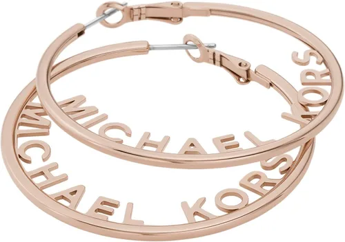 Vista 2 de Michael Kors - Arracadas de plata y oro rosa para mujer