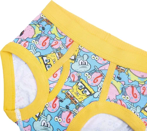 Vista 3 de SpongeBob SquarePants Boys' Tienda Exclusive Underwear Multipacks with Patrick, Squidward and More in Sizes 4, 6, 8, 10 & 12