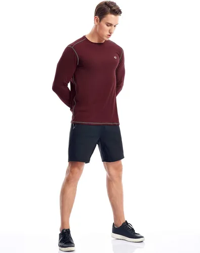 Vista 5 de Zengjo Camiseta de capa base para hombre, manga larga, atlética, para correr, ligera