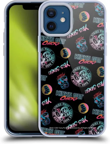 Vista 207 de Head Case Designs Funda de gel suave con licencia oficial de Cobra Kai Eagle Fang Logo Key Art compatible con Apple iPhone 7 Plus/iPhone 8 Plus