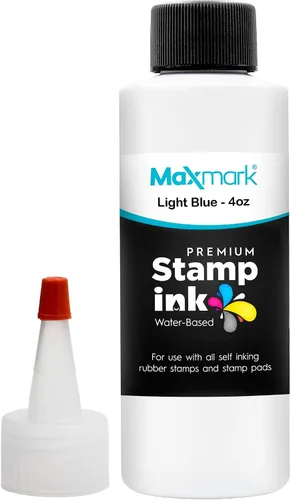 Vista 52 de MaxMark Premium - Tinta de recarga con punta de control en botella para sellos autoentintados, color negro - 1 onza