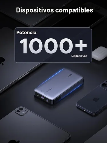 Vista 8 de UGREEN Power Bank 25,000mAh 145W Cargador portátil para laptop, paquete de baterías de 3 puertos USB C PD Nexode, para MacBook Pro/Air, Dell XPS