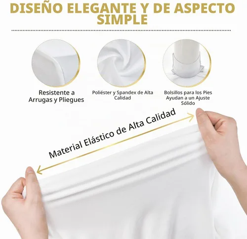 Vista 6 de mantel elástico de 6 pies, mantel rectangular ajustable de lana cuadriculada de color rojo y blanco para fiesta, banquete, festival, boda