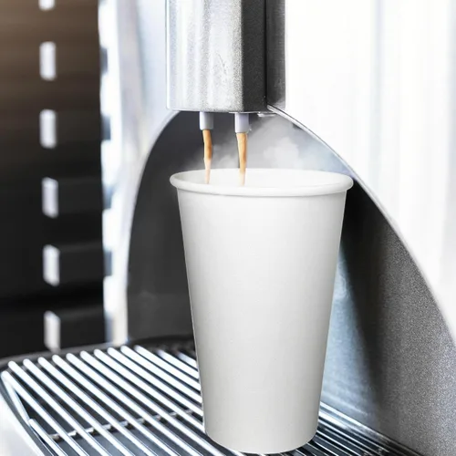 Vista 5 de EcoQuality Vasos desechables de papel blanco de 8 onzas para bebidas calientes, reciclables, compostables, ideales para oficina, salas de descanso