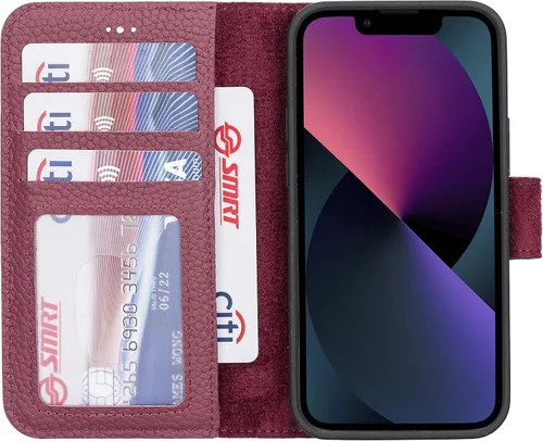 Vista 39 de HARDISTON Compatible con iPhone 7 Plus / 8 Plus Funda Cartera, Hecha a Mano de Cuero Genuino, Funda Magnética Desmontable con Tapa Abatible