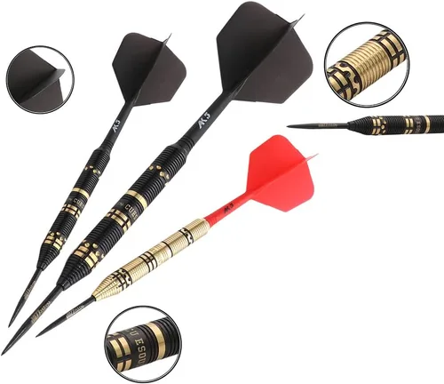 Vista 3 de CUESOUL JAZZ PLUS Dardos de punta de acero 0.74 oz con AK5 Dardos de vuelo y todos los accesorios de dardos Con forma BigWing