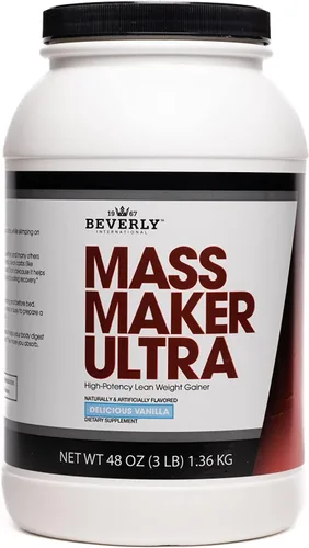 Vista 6 de Beverly International Mass Maker Ultra Chocolate, 14 Servings, 3lb. Build Lean Mass Like a Pro. Milk Protein Isolate, Whey Protein Isolate + Egg.