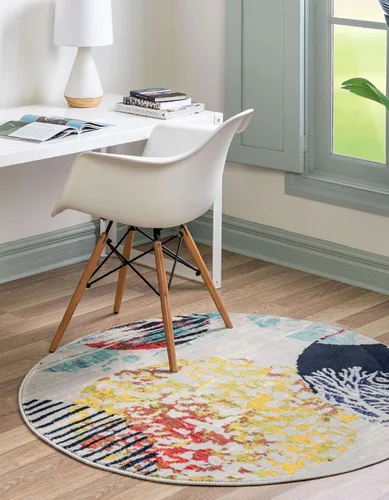 Vista 9 de Unique Loom Ariel Collection - Alfombra rectangular (2 x 3 pies 1 pulgada, color negro)