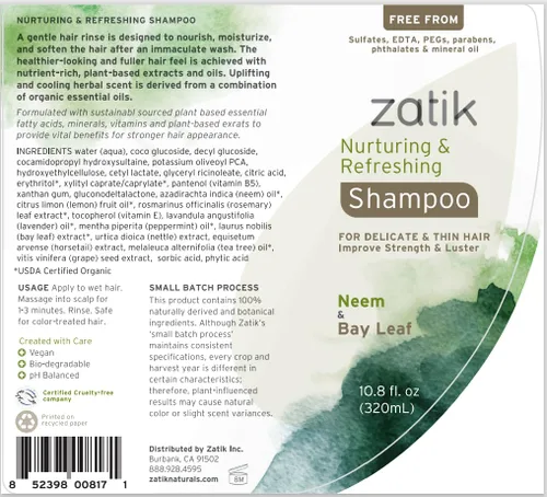 Vista 3 de Zatik Naturals - Set combinado de otoño para el cabello (champú nutritivo + acondicionador + suero para el cabello)