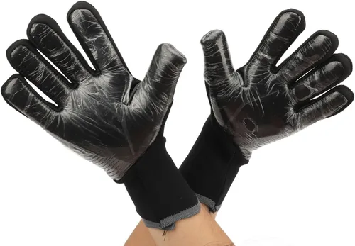 Vista 2 de 2pcs Soccer Goalie Gloves, Football Goalkeeper Gloves with Anti Slip Latex Palm and Extra Finger Protection, Breathable Mesh for Competitive Play