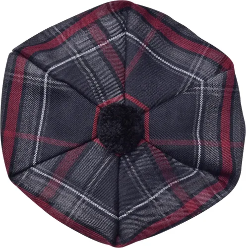 Vista 3 de Scottish Hat Tam o Shanter Scottish Bonnet Sombrero de lana acrílica con pompón