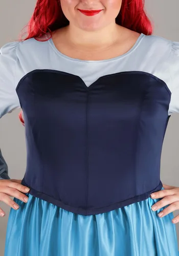 Vista 4 de Disfraz de vestido azul Ariel de The Little Mermaid talla grande