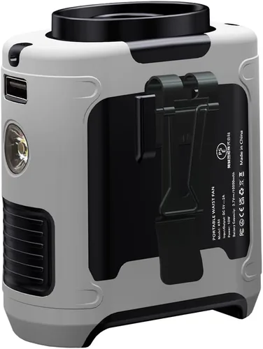 Vista 14 de CAZOKASI Ventilador personal con clip para la cintura, recargable, portátil, manos libres, para viajar, trabajar, al aire libre, oficina