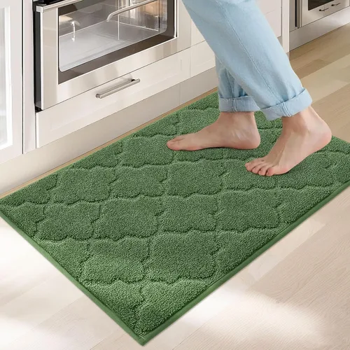 Vista 30 de COSY HOMEER Alfombras suaves de cocina [2 piezas] para el frente del fregadero súper absorbentes, tapetes y tapetes de cocina de 20 x 30 pulgadas/20
