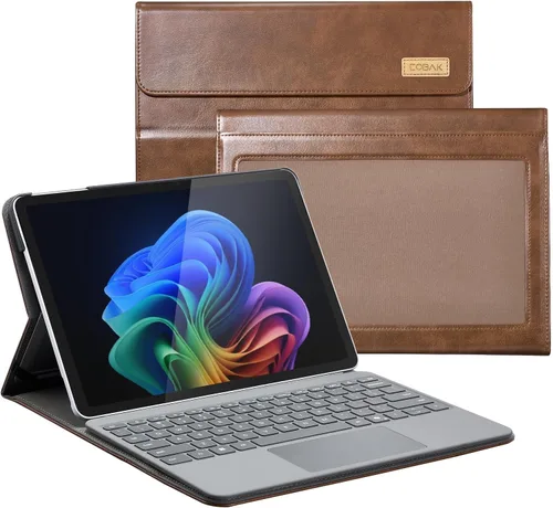 Vista 14 de CoBak Funda para Microsoft Surface Pro de 12" (2025), Premium Business Cover con soporte multiángulo, soporte para lápiz capacitivo integrado