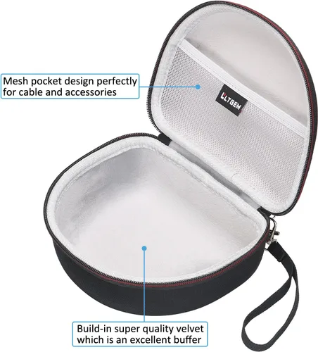 Vista 4 de Funda para Sony MDR7506 Profesional Diafragma Grande Auriculares Gris 1. Negro + gris