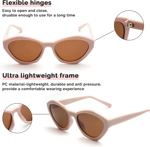 Vista 3 de Oval Y2K Sunglasses for Women Polarized UV Protection Vintage Retro Gafas De Sol Lentes De Sol