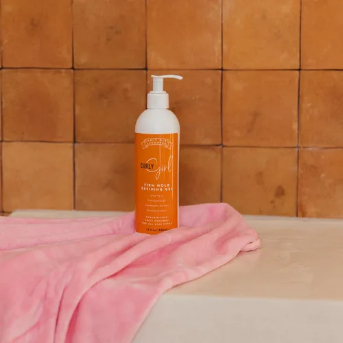 Vista 6 de Curly Girl Gel definidor de fijación firme para rizos, control de encrespamiento fuerte, sin parabenos, aloe vera, soluble en agua