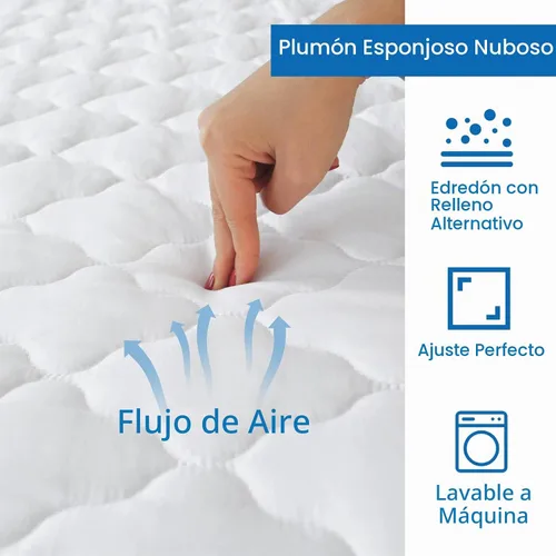 Vista 4 de Protector de colchón impermeable tamaño individual, funda de colchón acolchada de tamaño individual para niños, protector de colchón de bolsillo