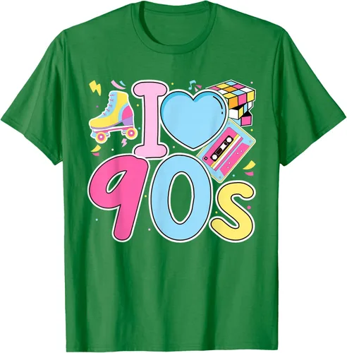 Vista 5 de I Love 90's Retro Style Nostalgia Vibe Funny 1990's Party T-Shirt Negro