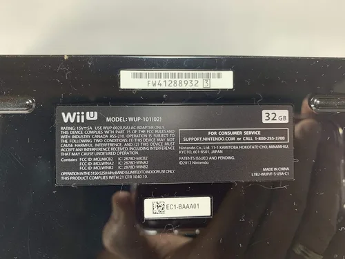 Vista 4 de Replacement Official Authentic Nintendo Wii U Console Black Nintendo Wii Renewed