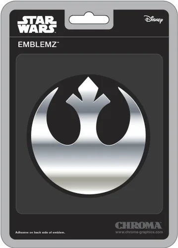 Vista 2 de Chroma 041522 Star Wars Rebel Badge Emblema cromado moldeado por inyección, 1 paquete