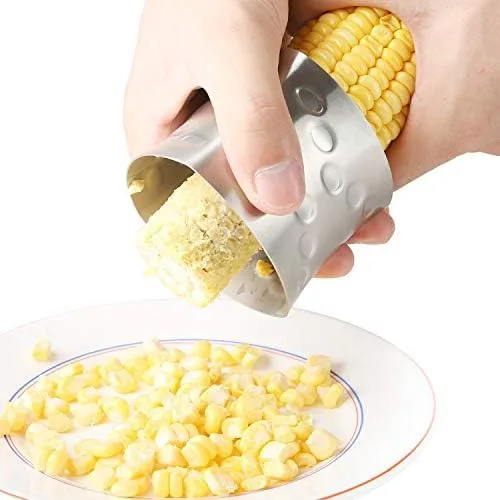 Vista 7 de Cortador pelador de maíz de acero inoxidable para cocina casera con hoja dentada