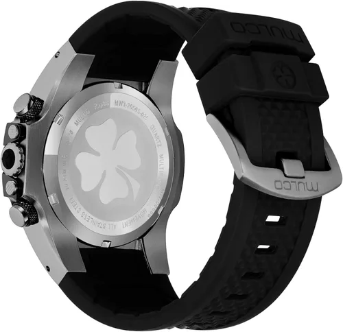 Vista 3 de MULCO Mens Watch Kripton Stainless Steel with Silicone Strap Quartz Chronograph Movement Premium Analog Display, Water Resistant