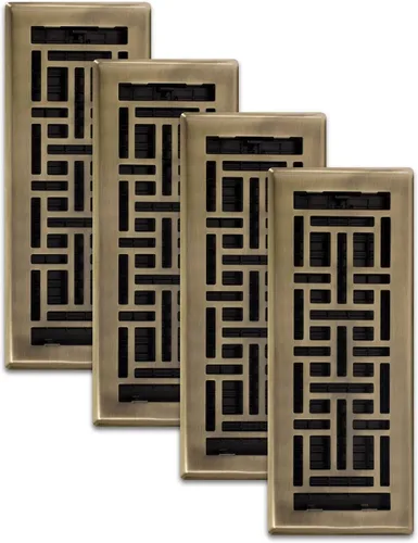 Vista 13 de Decor Grates Registro de suelo oriental AJH212-RB, 2 x 12 pulgadas, acabado de bronce frotado