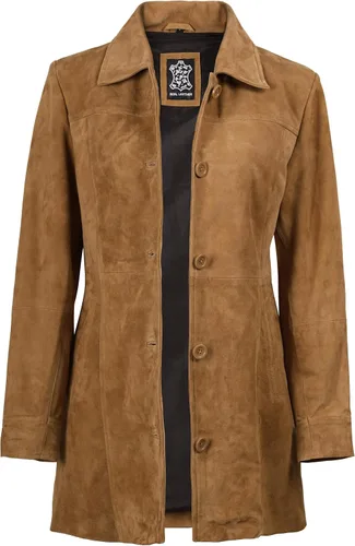Vista 2 de Decrum Abrigos de cuero para mujer - Carcoat Style Winter Fashion Chaquetas de cuero largas para mujer