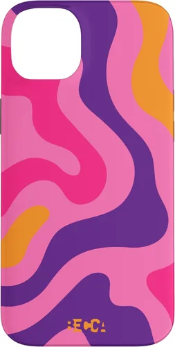 Vista 15 de Retro Liquid Swirl Groovy Abstract Pattern Wave Purple Phone Case for iPhone 17