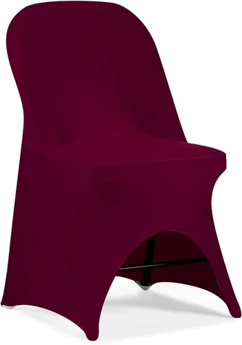 Vista 33 de Funda de silla Peomeise plegable, de elastano elástico para bodas, fiestas, banquetes, eventos