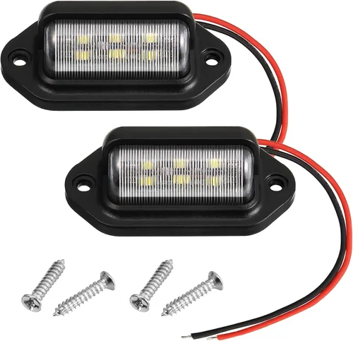 Vista 7 de Mudder Paquete de 8 luces LED de matrícula de 12 V, 6 LED, impermeables, luces traseras para camión, SUV, remolque, RV, camiones y barcos