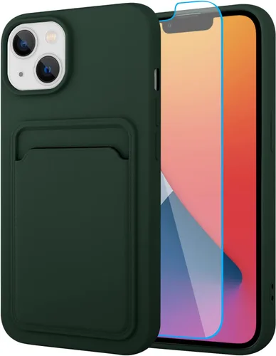 Vista 119 de MZELQ Compatible con iPhone 11 Funda TPU Soporte para Tarjetas Cubierta de Billetera, Protección de Cámara + Protector de Pantalla Funda Suave