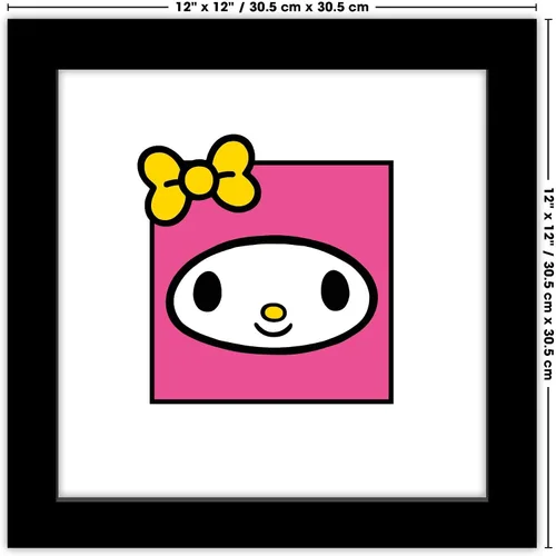Vista 6 de Trends International Gallery Pops Sanrio My Melody - Póster de pared de My Melody Happy Face de 12.00 x 12.00 pulgadas, versión de marco negro