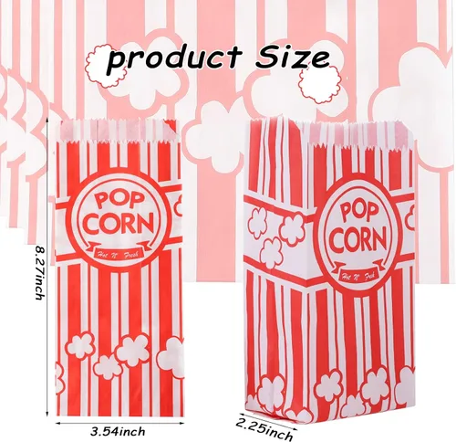 Vista 4 de 300 bolsas de palomitas de maíz pequeñas de 1 onza, porciones individuales, bolsas de maíz a granel para máquina de palomitas de maíz, suministros