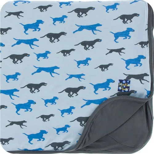 Vista 4 de KicKee Pants Manta estampada para niños pequeños, casas de Amazon, talla única