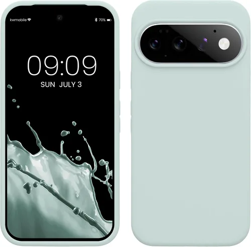 Vista 393 de kwmobile Funda Compatible con Google Pixel 6 - Funda de teléfono de silicona de TPU con acabado suave - Océano Profundo