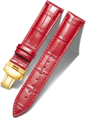 Vista 23 de BINLUN Leather Watch Strap, Quick Release Genuine Leather Replacement Watch Band with Butterfly Deployment Buckle for Men and Women, 12mm-24mm