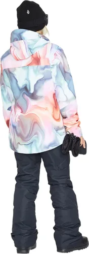 Vista 5 de Volcom Chaqueta con capucha Bolt para mujer, con aislamiento para snowboard y esquí, Negro